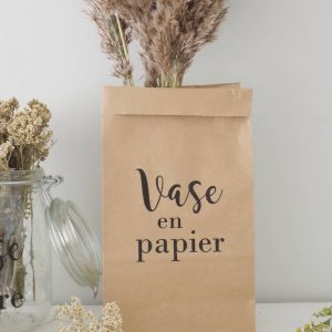 Le sachet kraft Vase en papier