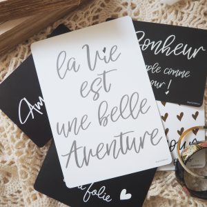 Affichette : La vie est une belle aventure