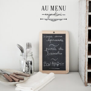 Au menu aujourd'hui