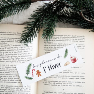 Marque page Les plaisirs de l'hiver