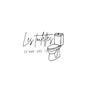 Sticker de porte Les toilettes