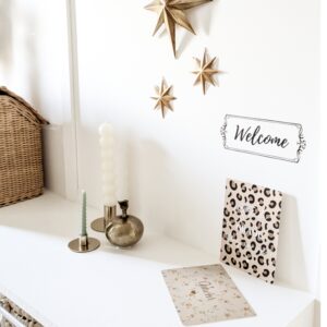Welcome étiquette vintage