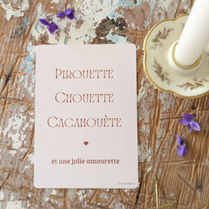 Carte postale Pirouette Chouette Cacahouète