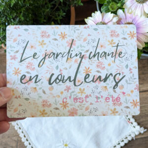 Carte postale Le jardin chante en couleurs