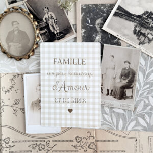 Carte postale Famille