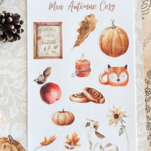 Planche d'autocollants Mon automne cosy
