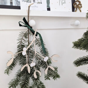 Branche de gui en bois