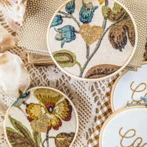Cercle à broder Tissu vintage