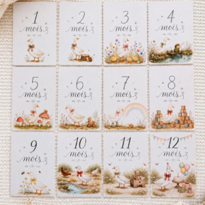 Cartes étapes bébé Petite Oie