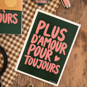 Carte Postale Plus d'amour pour toujours